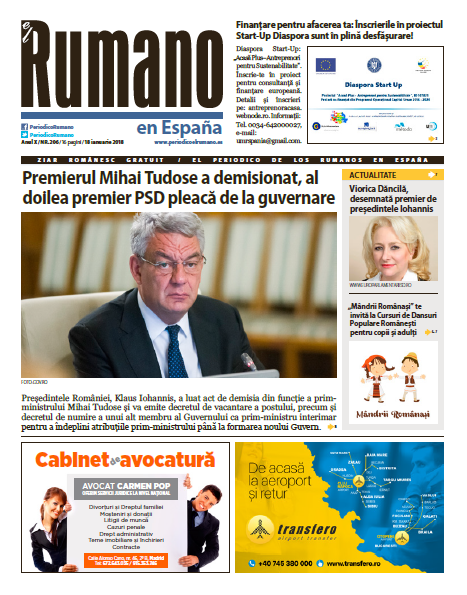 Numărul 206 al Ziarului El Rumano, descarcă aici!