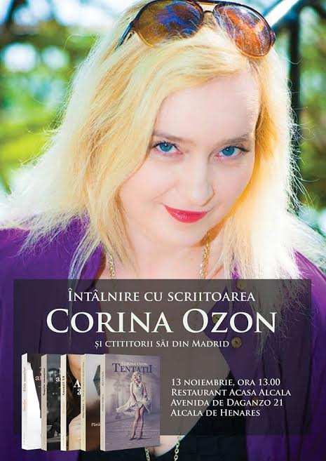 13-noiembrie-scriitoarea-corina-ozon-isi-asteapta-cititorii-romani-din-madrid-la-restaurant-acasa-alcala