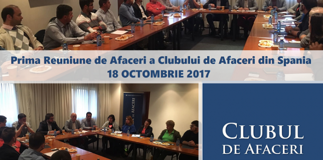 18 OCT 2017 Prima Reuniune de Afaceri a Clubului de Afaceri din Spania