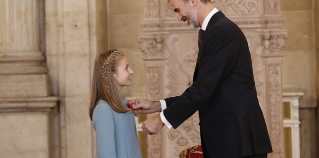 Acto de imposición del Collar de la insigne Orden del Toisón de Oro a Su Alteza Real la Princesa de Asturias