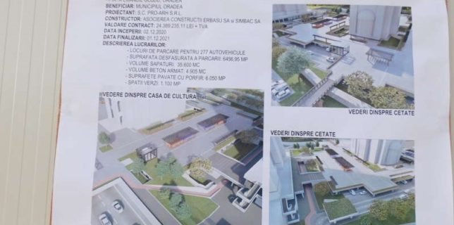 Bihor: Primăria Oradea construieşte, din bugetul local, o nouă parcare subterană de tip park and ride