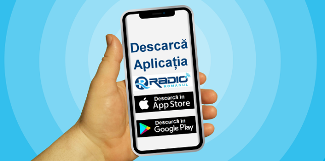 Descarcă Aplicația Radio Românul pe telefon în App Store (iPhone) sau Google Play (Android)