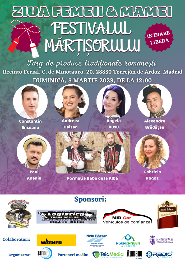Duminică, 5 martie Românii din Spania vor sărbători la Festivalul Mărțișorului în Torrejón de Ardoz, Madrid-1