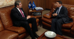 El Embajador rumano ha sido recibido por el Sr. Taleb Rifai, Secretario General de la OMT, en visita de despedida, con ocasión de la finalización de su mandato en España