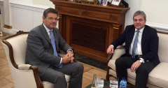 El recibimiento del embajador rumano por el Ministro español de Justicia, en visita de despedida, con ocasión de la finalización de su mandato en España