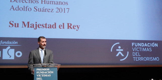 El rey Felipe VI en la entrega de los premios Fundación Víctimas del Terrorismo 2017