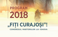 “Fiți curajoși!”: Congresul anual al Martorilor lui Iehova în Spania, 17-19 august 2018