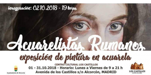 INVITACIÓN Exposición de Pintura en Acuarela intitulada Acuarelistas rumanos en Alcorcón Madrid-1