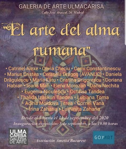 INVITAȚIE LA EXPOZIȚIE - El arte del alma rumana (Arta sufletului românesc), la Galeria Ulmacarisa în Madrid 2