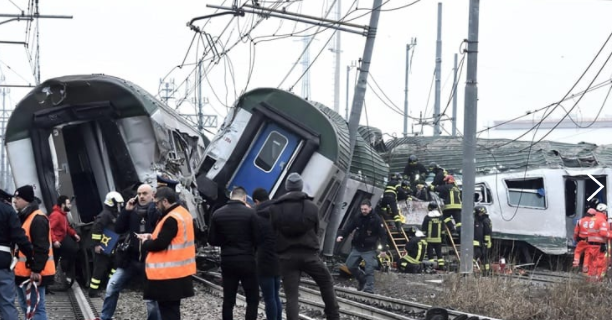 Italia – Cel puţin trei morţi şi circa 100 răniţi după deraierea unui tren în apropiere de Milano