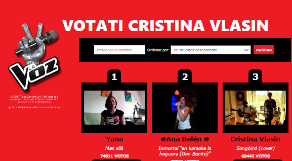 O româncă Cristina Vlașin participă la Vocea Spania Este pe locul 3 și are nevoie de voturi