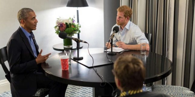 Britain’s Prince Harry interviews former U.S. President Barack Obama as part of his guest editorship of BBC Radio 4’s Today programme which is to be broadcast on December 27. The interview was recorded in Toronto in September during the Invictus Games