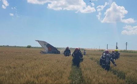 Pilotul avionului MiG prăbușit la Kogălniceanu a ajuns la Spitalul Militar din București