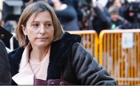 Președinta parlamentului catalan a fost eliberată de instanță, pe cauțiune