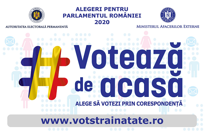 S-a prelungit până la 22 octombrie 2020 perioada în care românii din afara țării se pot înregistra pe portalul www.votstrainatate.ro cu opțiunea pentru votul prin corespondență