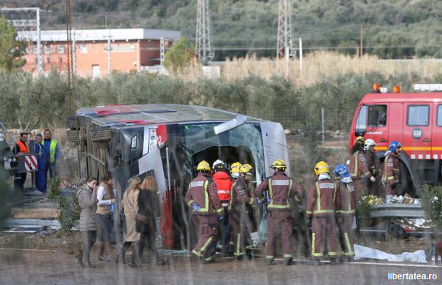 Spania: Două zile de doliu în Catalonia după accidentul de autocar în care a murit și o studentă româncă