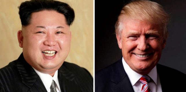 FILE PHOTO – A combination photo of Kim Jong Un and Donald Trump