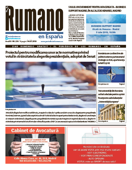 Numărul 238 al Ziarului El Rumano, descarcă aici!