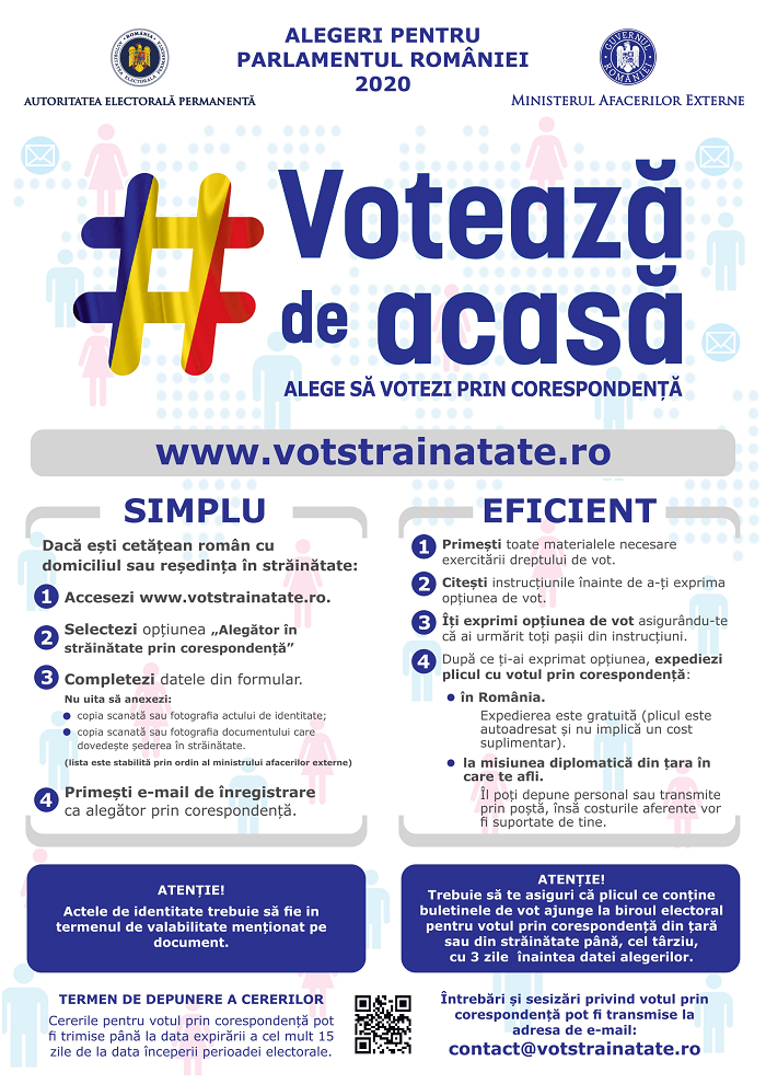 Înregistrează-te până la 21 septembrie 2020! Votează de Acasă pentru Alegerile pentru Parlamentul României 2020 1