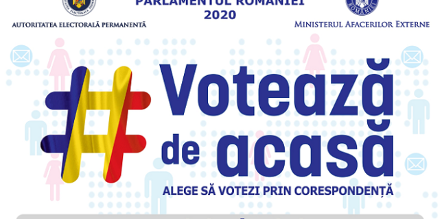 Înregistrează-te până la 21 septembrie 2020! Votează de Acasă pentru Alegerile pentru Parlamentul României 2020